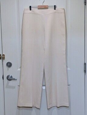 GUC 90s Georgiou Studio 12 Vintage Cream Wool Blend Front Pleat Slacks